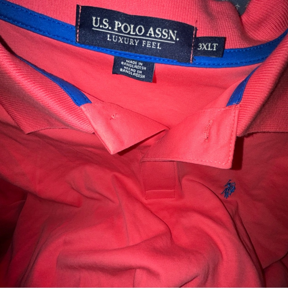 U.S. Polo Big and Tall Coral Polo NWT - Picture 3 of 4